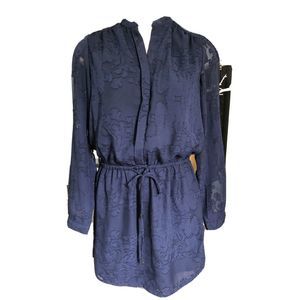 katherine barclay Button Drawstring Shift Dress 0